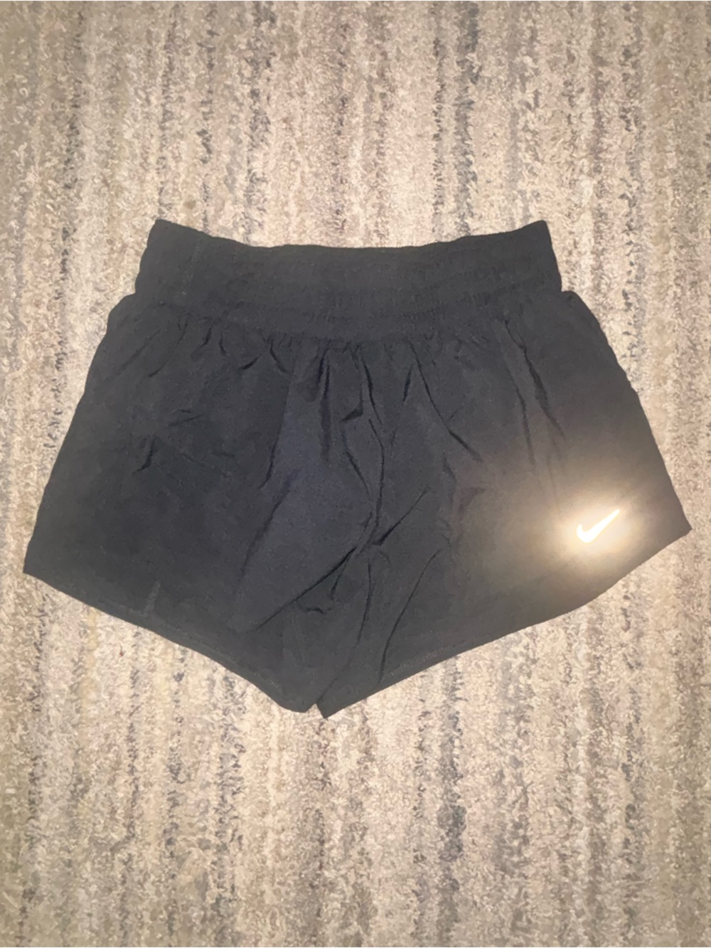 Nike Black Women's Athletic Shorts with Reflective Swoosh